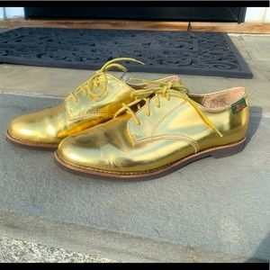 G.H. Bass Gold Oxfords